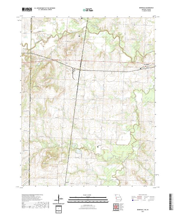 Deerfield, MO-KS — USGS 7.5-minute topo (2021)