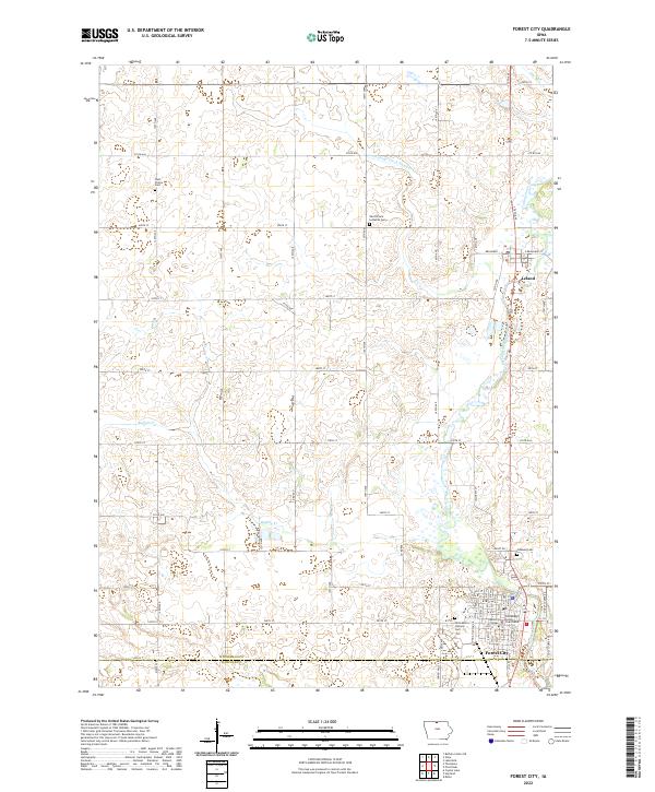 Forest City, IA — USGS 7.5-minute topo (2022)