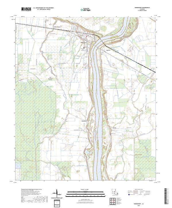 Simmesport, LA — USGS 7.5-minute topo (2024)