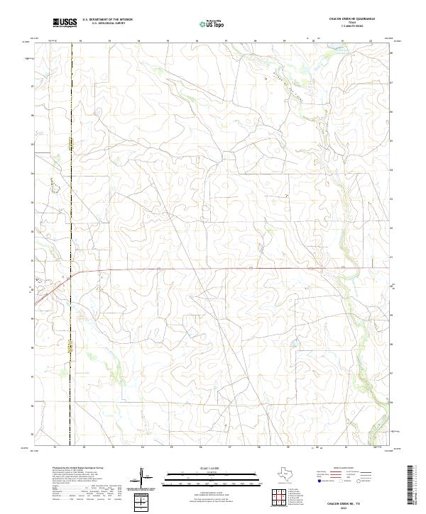 Chacon Creek NE, TX — USGS 7.5-minute topo (2022)