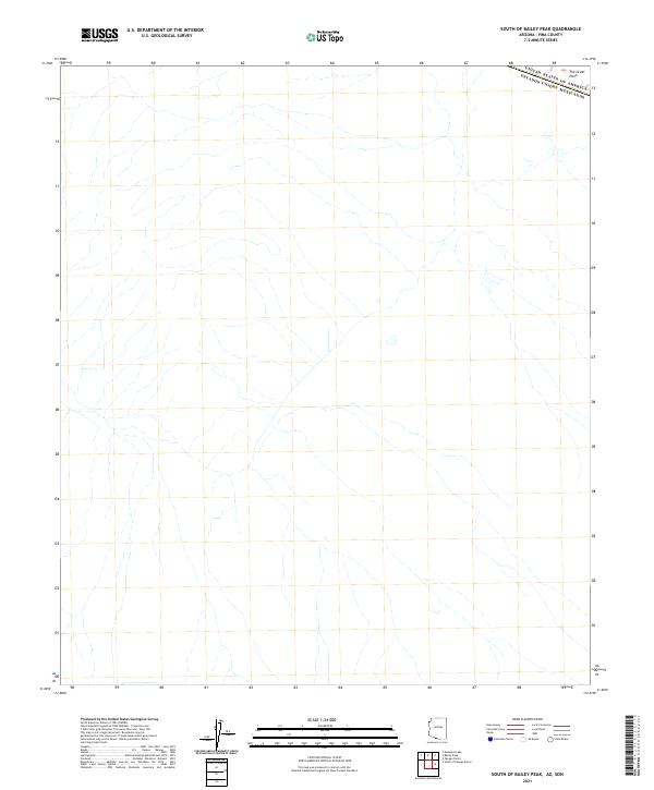 South of Bailey Peak, AZ,SON, US — USGS 7.5-minute topo (2021)