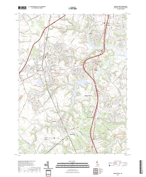 Middletown, DE — USGS 7.5-minute topo (2023)