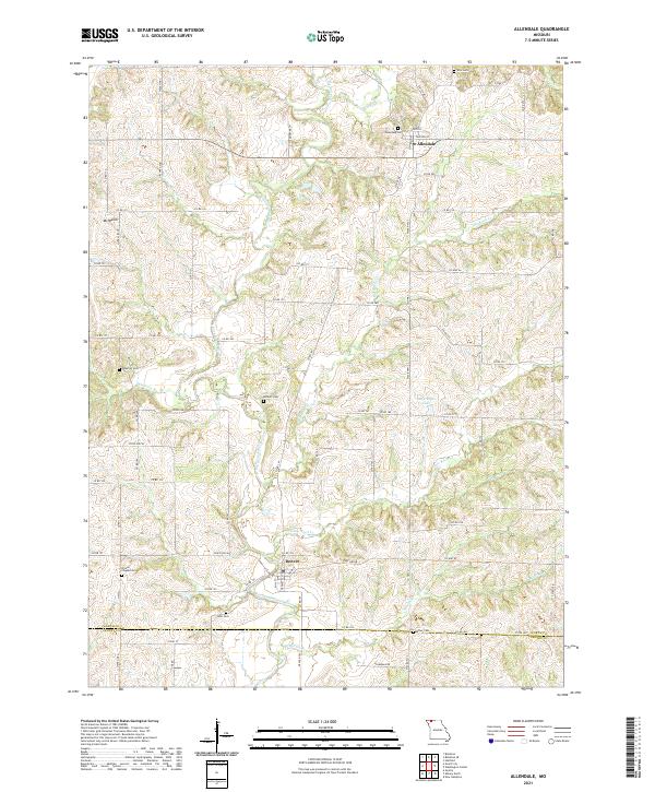 Allendale, MO — USGS 7.5-minute topo (2021)