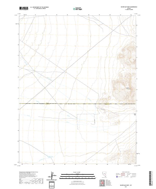 Water Gap West, NV — USGS 7.5-minute topo (2021)