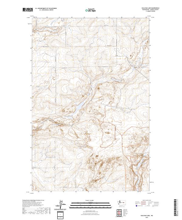 Sullivan Lake, WA — USGS 7.5-minute topo (2023)