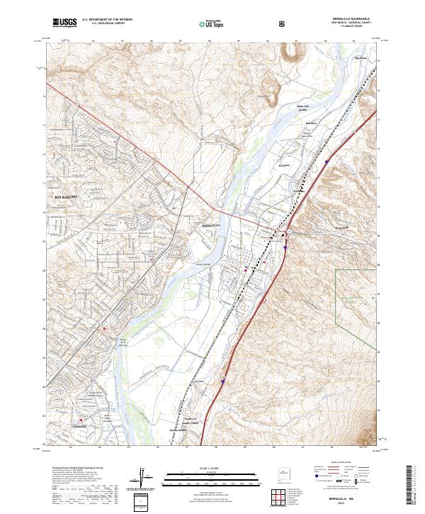 Bernalillo, NM — USGS 7.5-minute topo (2023)