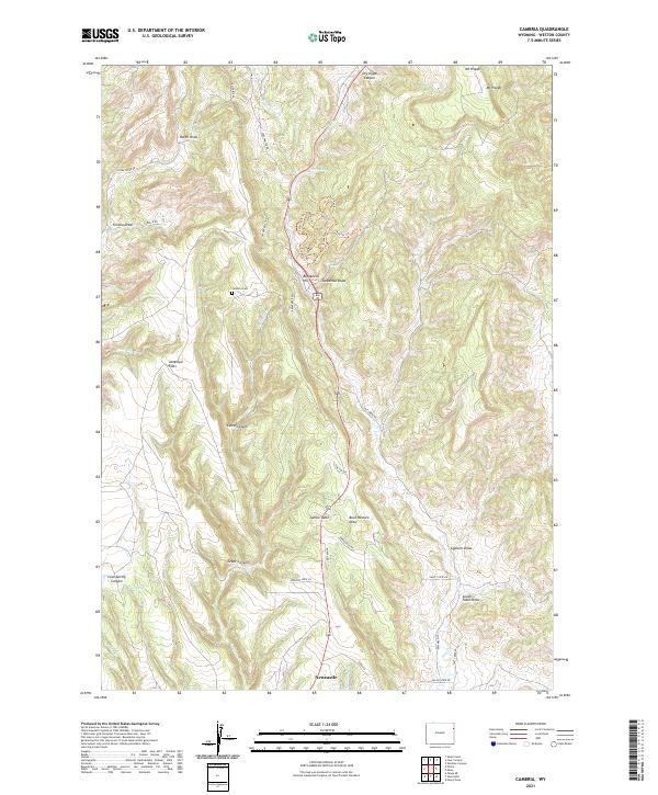 Cambria, WY — USGS 7.5-minute topo (2021)