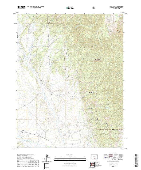 Badito Cone, CO — USGS 7.5-minute topo (2022)