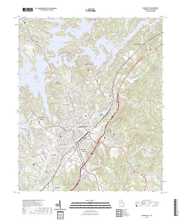 Gainesville, GA — USGS 7.5-minute topo (2024)