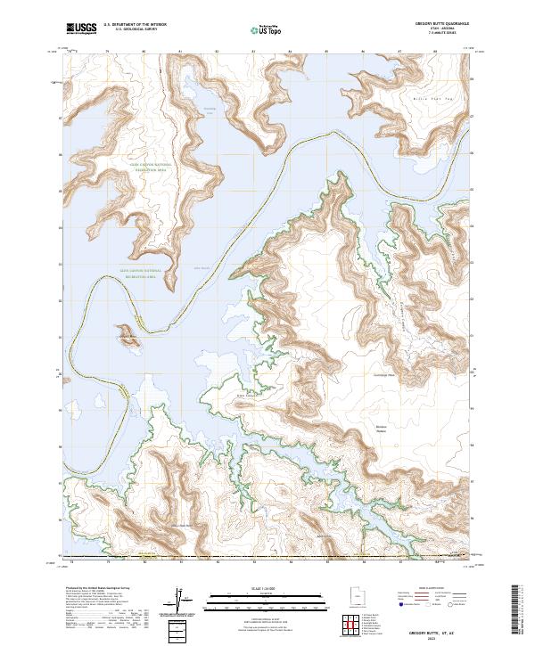 Gregory Butte, UT-AZ — USGS 7.5-minute topo (2023)