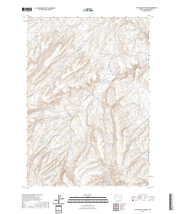 Little Black Canyon, OR — USGS 7.5-minute topo (2023)