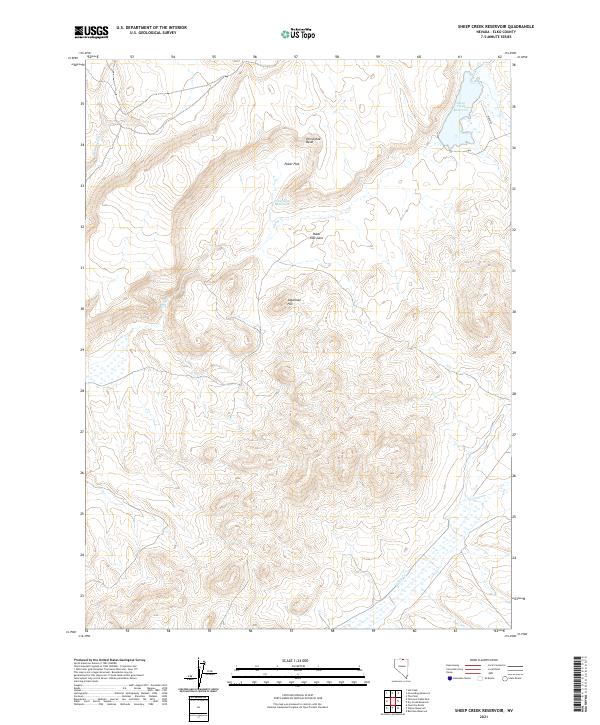 Sheep Creek Reservoir, NV — USGS 7.5-minute topo (2021)