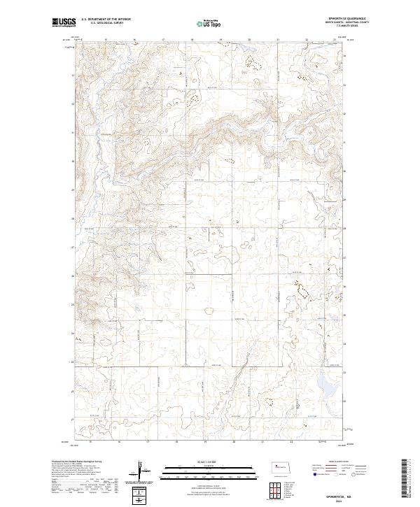 Epworth SE, ND — USGS 7.5-minute topo (2024)