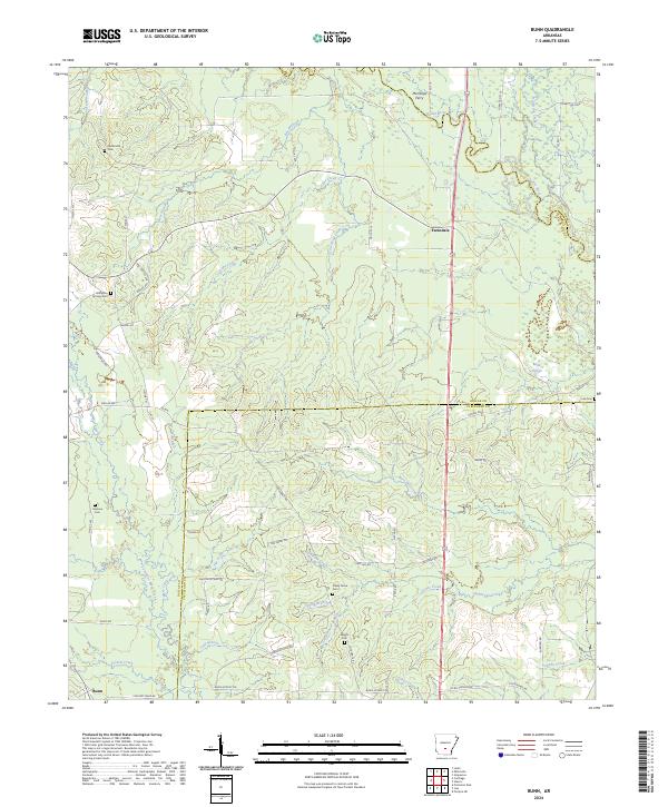 Bunn, AR — USGS 7.5-minute topo (2024)