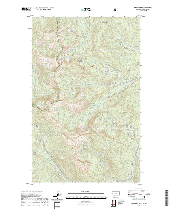 Northwest Peak, MT-BC — USGS 7.5-minute topo (2024)