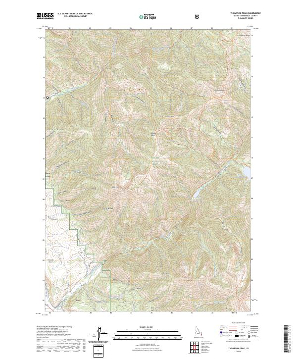 Thompson Peak, ID — USGS 7.5-minute topo (2024)