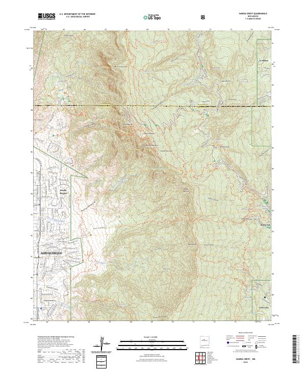 Sandia Crest, NM — USGS 7.5-minute topo (2023)