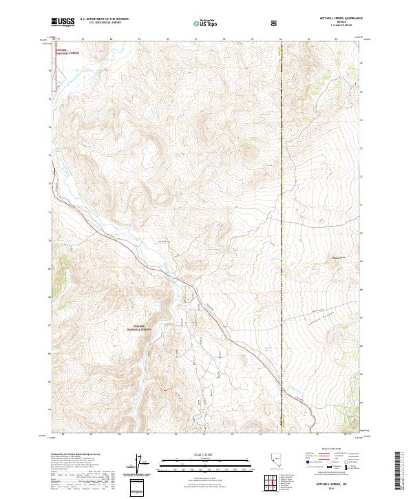 Mitchell Spring, NV — USGS 7.5-minute topo (2021)