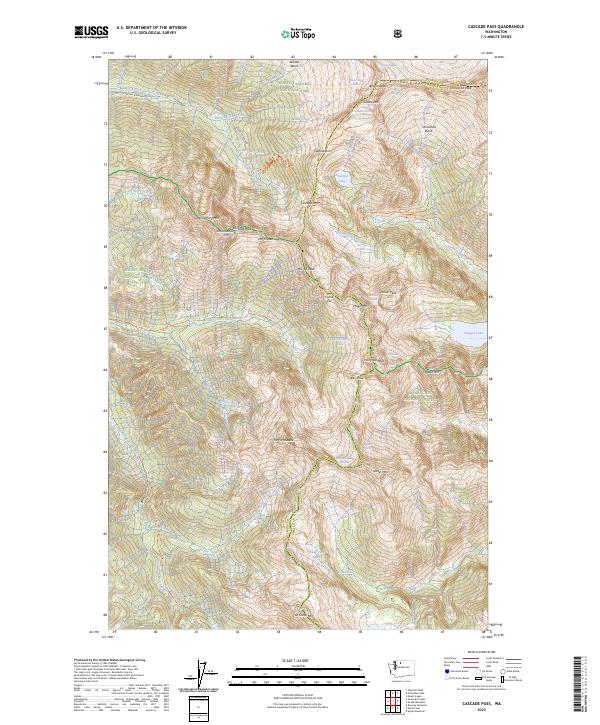 Cascade Pass, WA — USGS 7.5-minute topo (2023)