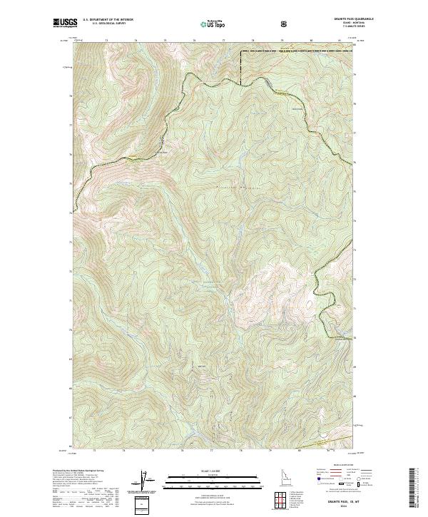 Granite Pass, ID-MT — USGS 7.5-minute topo (2024)