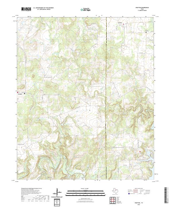 Crafton, TX — USGS 7.5-minute topo (2022)
