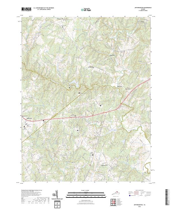 Jeffersonton, VA — USGS 7.5-minute topo (2022)