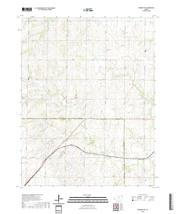 Peabody NW, KS — USGS 7.5-minute topo (2022)