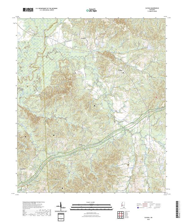 Cayuga, MS — USGS 7.5-minute topo (2024)