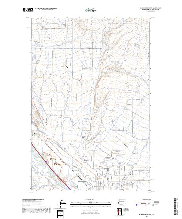 Ellensburg North, WA — USGS 7.5-minute topo (2023)