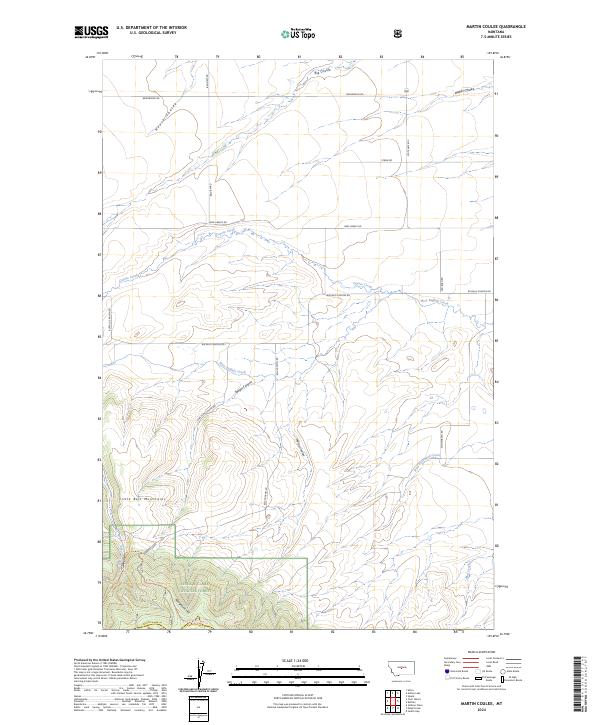 Martin Coulee, MT — USGS 7.5-minute topo (2024)
