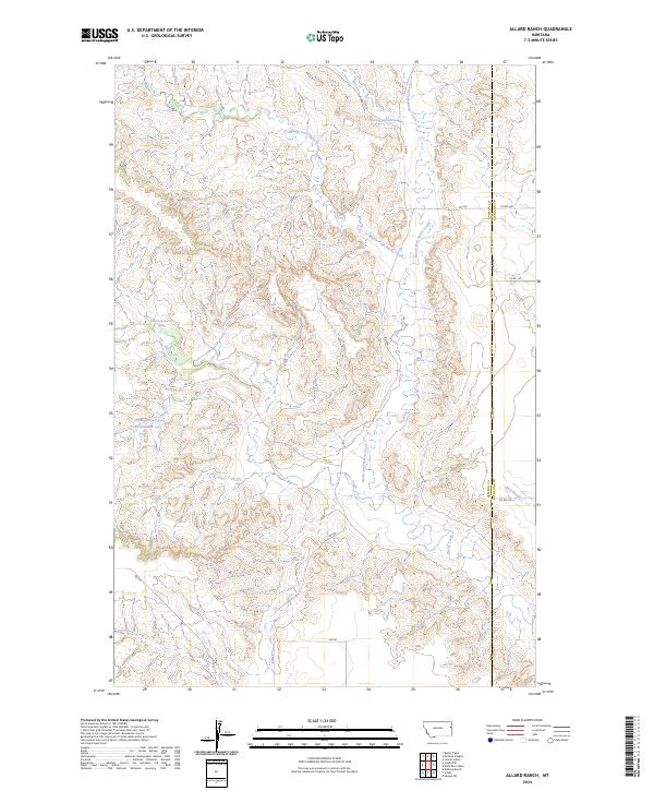 Allard Ranch, MT — USGS 7.5-minute topo (2024)