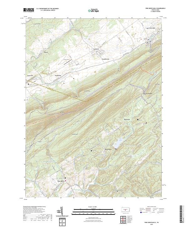 Pine Grove Mills, PA — USGS 7.5-minute topo (2023)