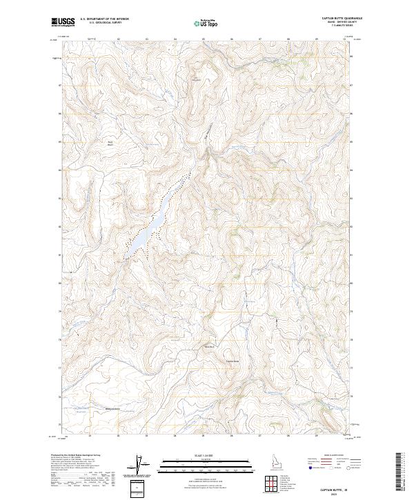 Captain Butte, ID — USGS 7.5-minute topo (2023)