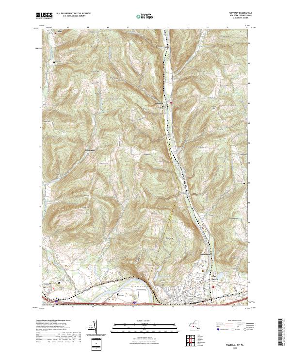 Waverly, NY-PA — USGS 7.5-minute topo (2023)