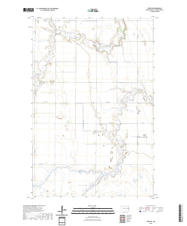 Hope NE, ND — USGS 7.5-minute topo (2024)