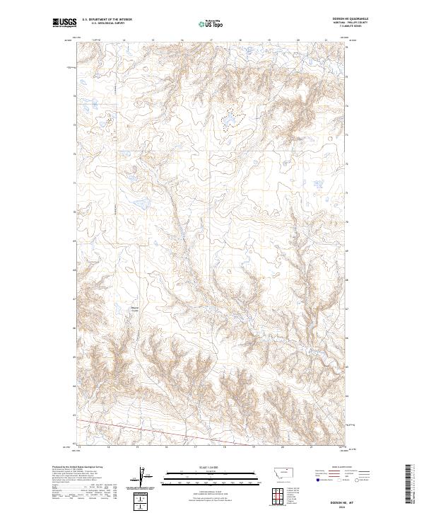 Dodson NE, MT — USGS 7.5-minute topo (2024)