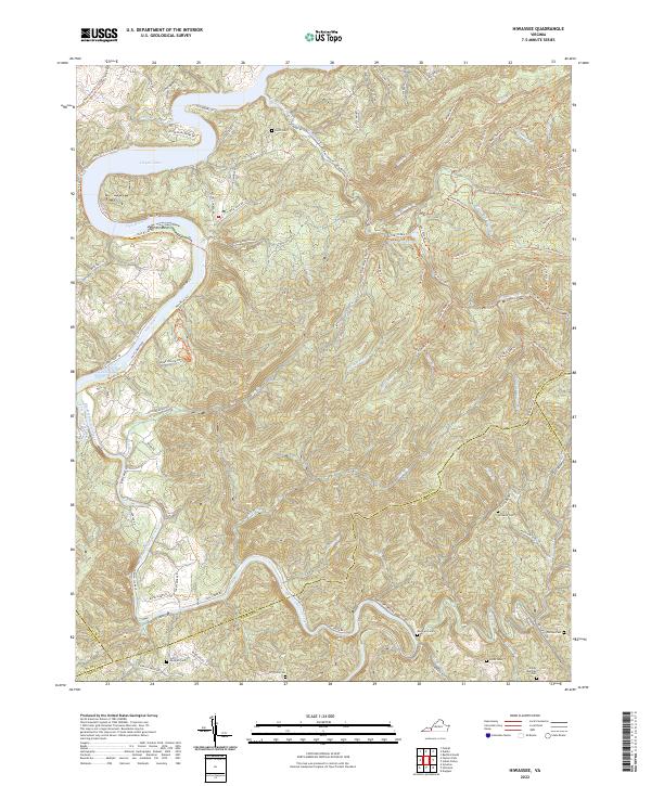 Hiwassee, VA — USGS 7.5-minute topo (2022)