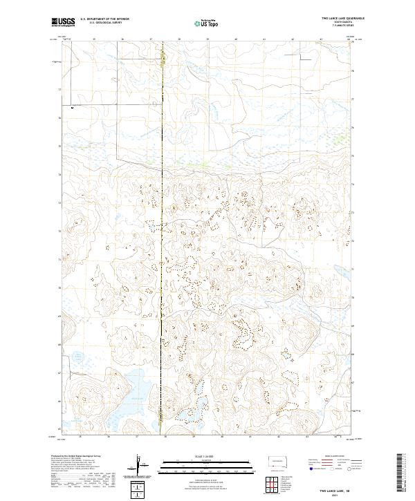 Two Lance Lake, SD — USGS 7.5-minute topo (2021)