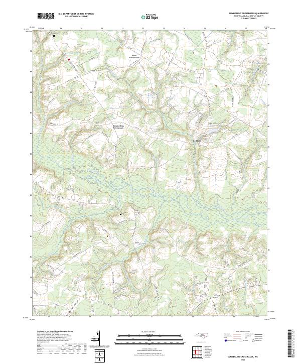Summerlins Crossroads, NC — USGS 7.5-minute topo (2022)
