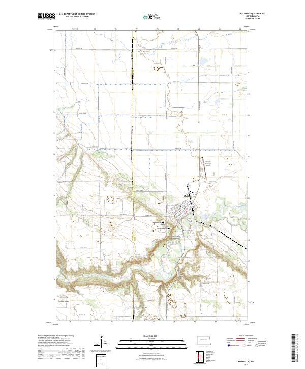 Walhalla, ND — USGS 7.5-minute topo (2024)