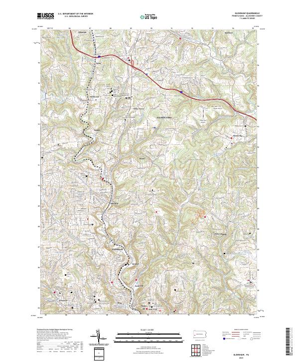 Glenshaw, PA — USGS 7.5-minute topo (2023)
