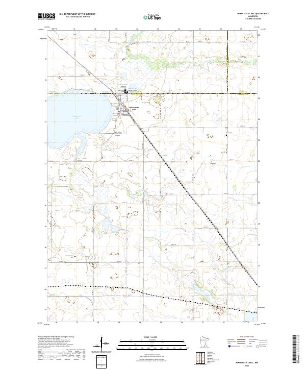 Minnesota Lake, MN — USGS 7.5-minute topo (2022)