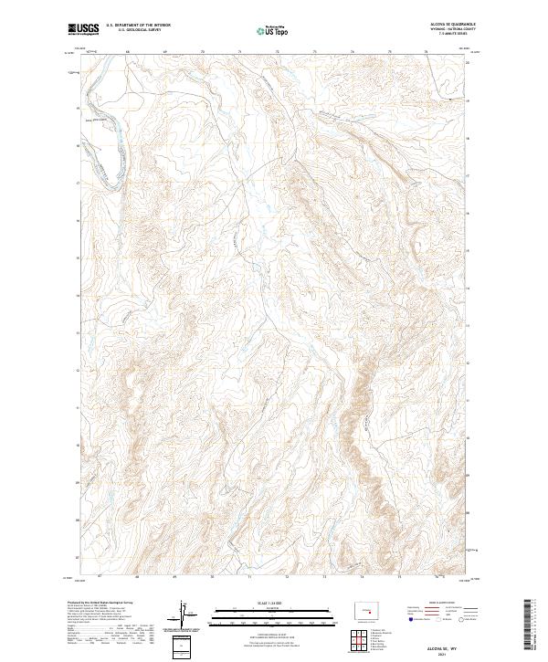 Alcova SE, WY — USGS 7.5-minute topo (2021)