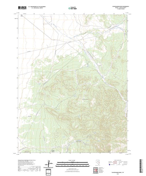 Schoolmarm Basin, NV — USGS 7.5-minute topo (2023)