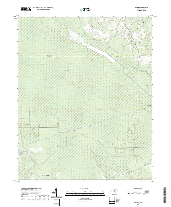 Pin Hook, NC — USGS 7.5-minute topo (2022)