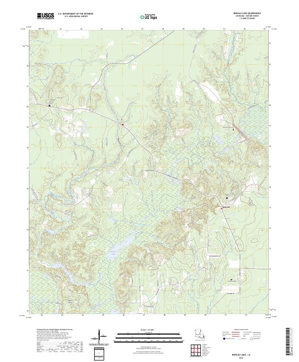 Bodcau Lake, LA — USGS 7.5-minute topo (2024)
