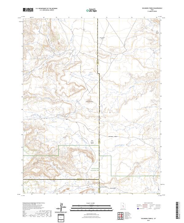 Solomons Temple, UT — USGS 7.5-minute topo (2023)