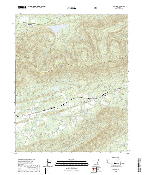 Cauthron, AR — USGS 7.5-minute topo (2024)