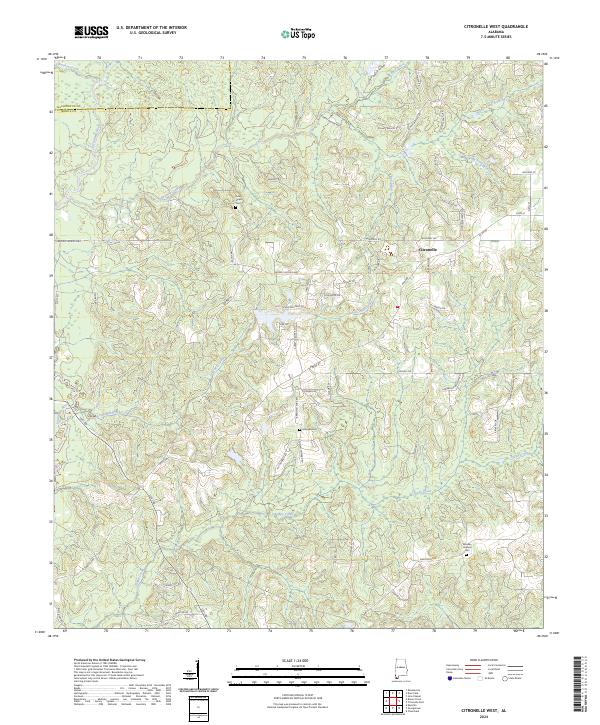 Citronelle West, AL — USGS 7.5-minute topo (2024)