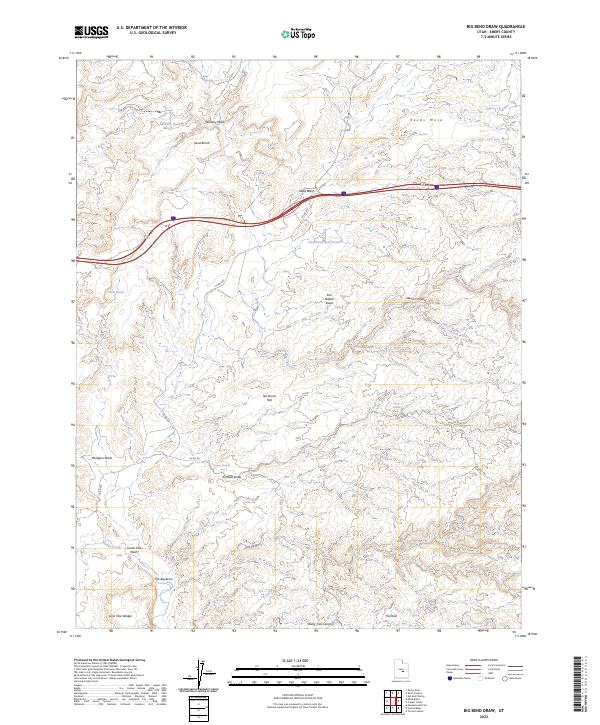 Big Bend Draw, UT — USGS 7.5-minute topo (2023)